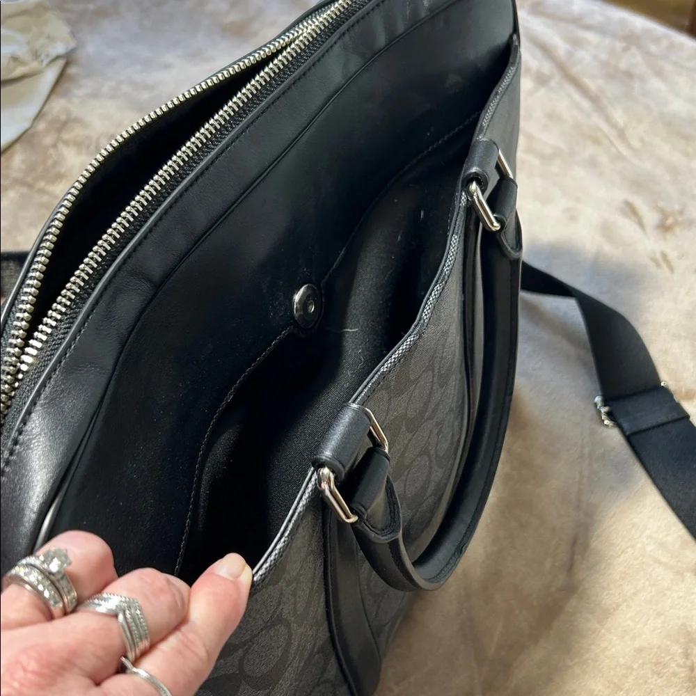 Coach Black and Gray carryall. - Picture 4 of 7